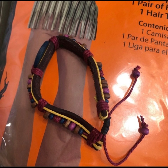 HIPPIE COSTUME/top/pants/hair tie-LARGE 36-38 free - Picture 14 of 16